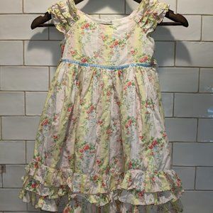 Laura Ashley girls size 4 floral dress.